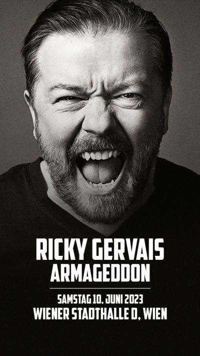 Ricky Gervais | Armageddon | Sa, 10.06.2023 @ Wiener Stadthalle, Halle D © Live Nation Austria GmbH