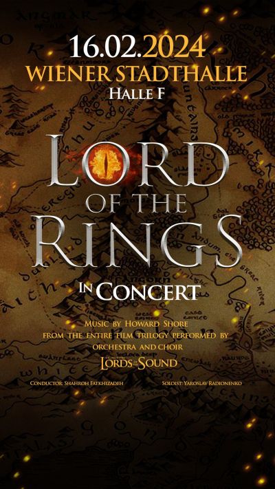 LORD OF THE RINGS in concert  | Lords of The Sound Orchestra | Fr, 16.02.2024 @ Wiener Stadthalle, Halle F © ART Partner CZ GmbH