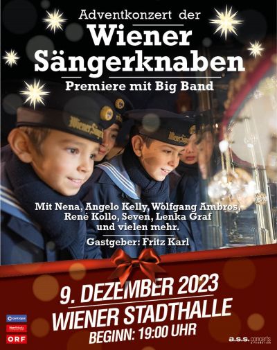 Adventkonzert der Wiener Sängerknaben | Sa, 09.12.2023 @ Wiener Stadthalle, Halle D © BB Promotion