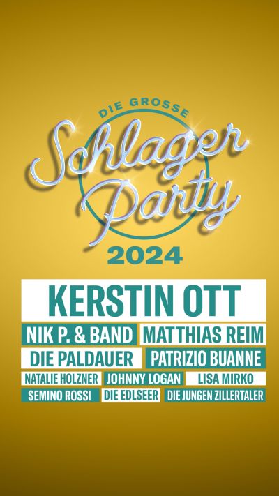 Die Schlagerparty des Jahres 2024 | So, 17.11.2024 @ Wiener Stadthalle, Halle D © Stargarage Entertainment