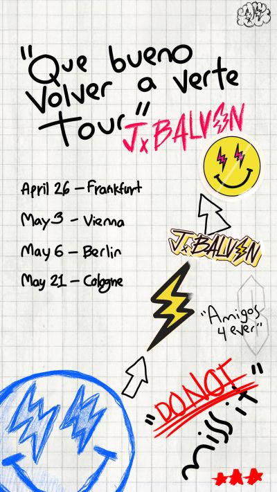 J Balvin | “Que bueno volver a verte” Tour | Fr, 03.05.2024 @ Wiener Stadthalle, Halle D © Live Nation Austria GmbH