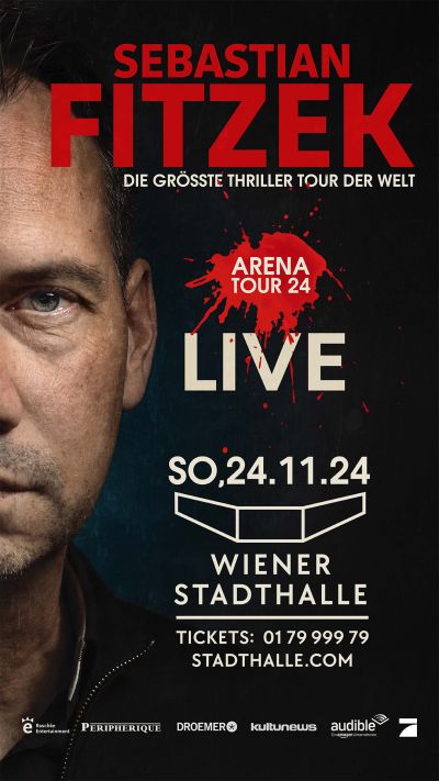 Sebastian Fitzek | Die größte Thriller Arena Tour der Welt | So, 24.11.2024 @ Wiener Stadthalle, Halle D © PQ-WORLD GmbH